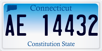 CT license plate AE14432