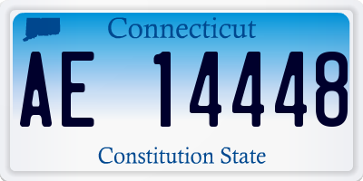 CT license plate AE14448