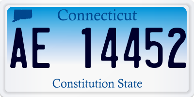 CT license plate AE14452