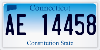 CT license plate AE14458