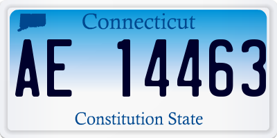 CT license plate AE14463