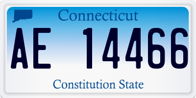 CT license plate AE14466