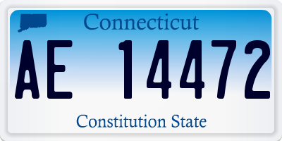 CT license plate AE14472