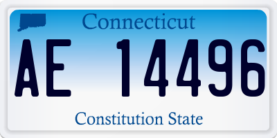 CT license plate AE14496