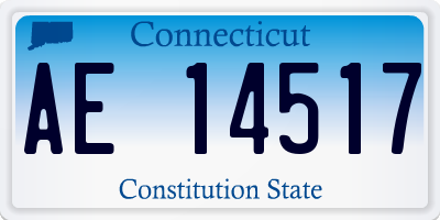 CT license plate AE14517
