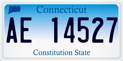 CT license plate AE14527