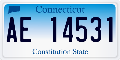 CT license plate AE14531