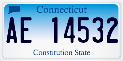 CT license plate AE14532