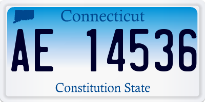 CT license plate AE14536
