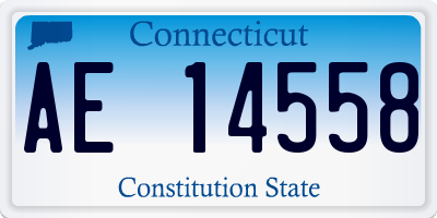 CT license plate AE14558