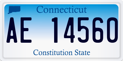 CT license plate AE14560