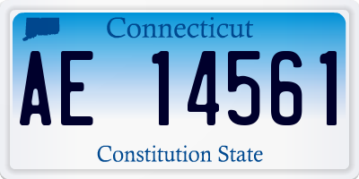 CT license plate AE14561