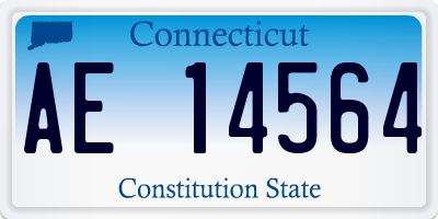 CT license plate AE14564
