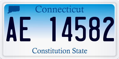 CT license plate AE14582
