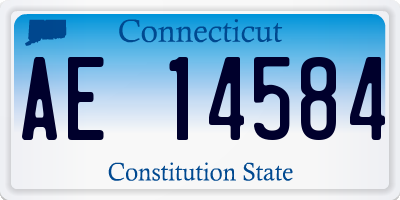 CT license plate AE14584