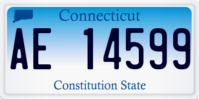 CT license plate AE14599