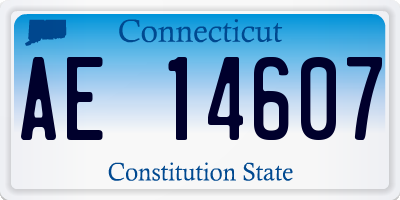 CT license plate AE14607