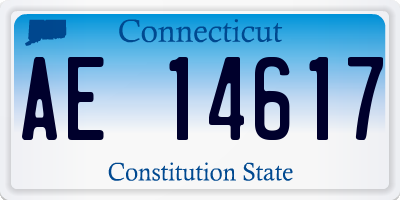 CT license plate AE14617