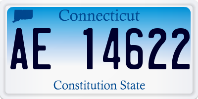 CT license plate AE14622