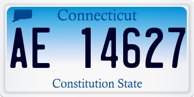 CT license plate AE14627