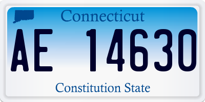 CT license plate AE14630
