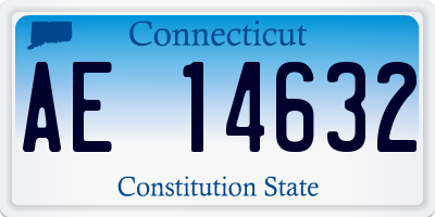 CT license plate AE14632