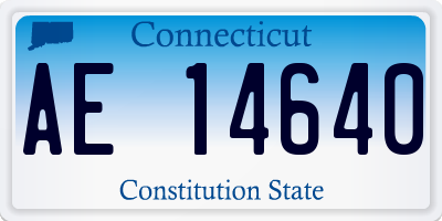 CT license plate AE14640