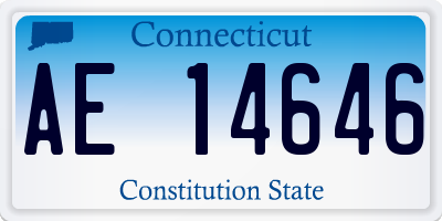 CT license plate AE14646