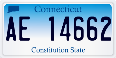 CT license plate AE14662