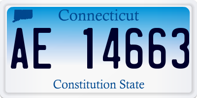 CT license plate AE14663