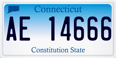 CT license plate AE14666
