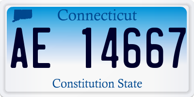 CT license plate AE14667
