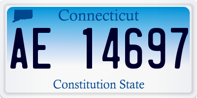 CT license plate AE14697