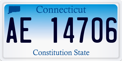 CT license plate AE14706