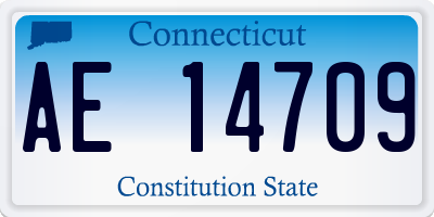 CT license plate AE14709