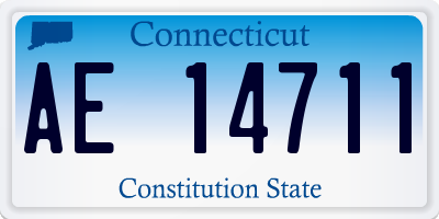 CT license plate AE14711