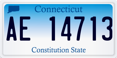 CT license plate AE14713