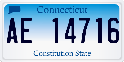 CT license plate AE14716