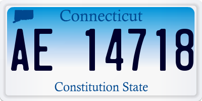CT license plate AE14718
