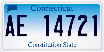 CT license plate AE14721