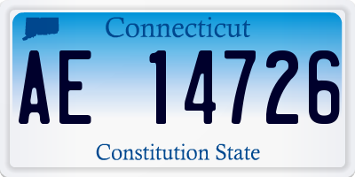 CT license plate AE14726