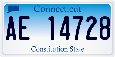 CT license plate AE14728