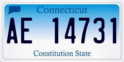 CT license plate AE14731