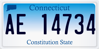 CT license plate AE14734