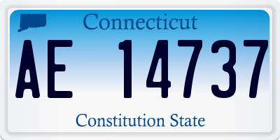CT license plate AE14737
