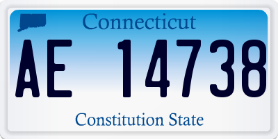 CT license plate AE14738