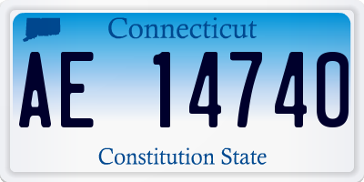 CT license plate AE14740