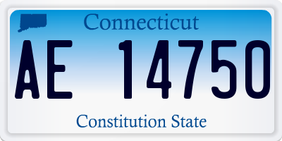 CT license plate AE14750