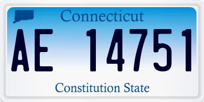 CT license plate AE14751