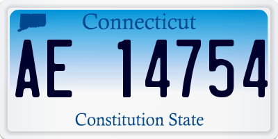 CT license plate AE14754